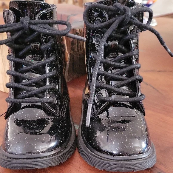 Madden Girl Sparkly Black Kids Boots - Picture 9 of 11